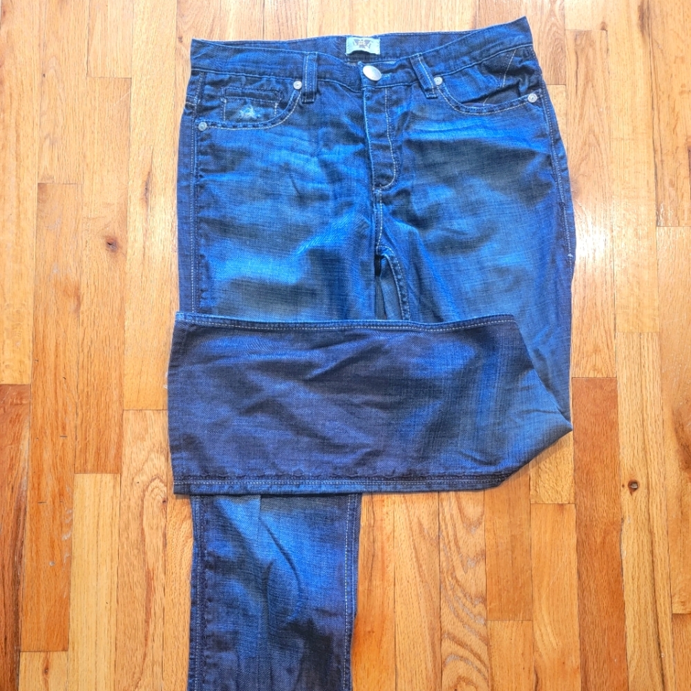 Antik Denim Blue Mild distressed Bootcut Jeans